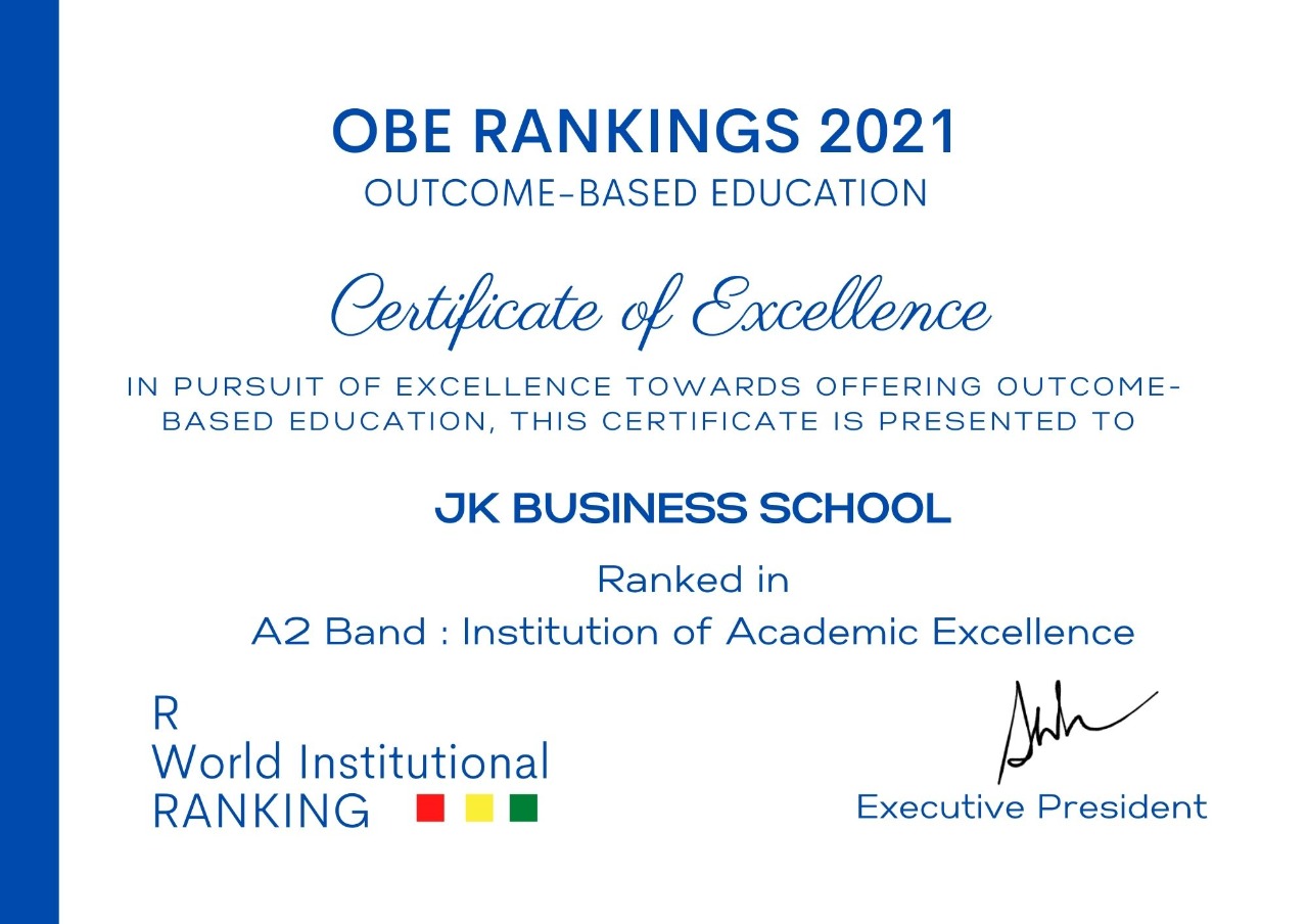 JKBS has been ranked in the A2 Band: Institution of Academic Excellence