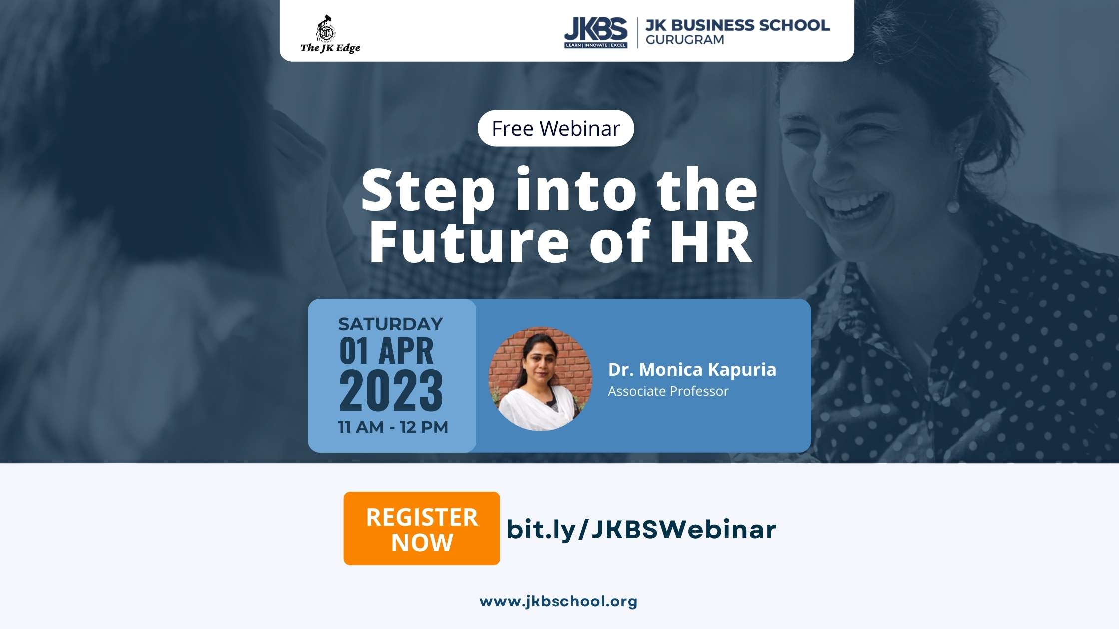 Chart Your Path to Success: Join Dr. Monica Kapuria at JK Business School’s Webinar on HR Career Options!