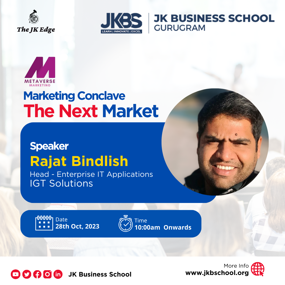 Speaker Announcement: JKBS Marketing Conclave 2023 with Rajat Bindlish