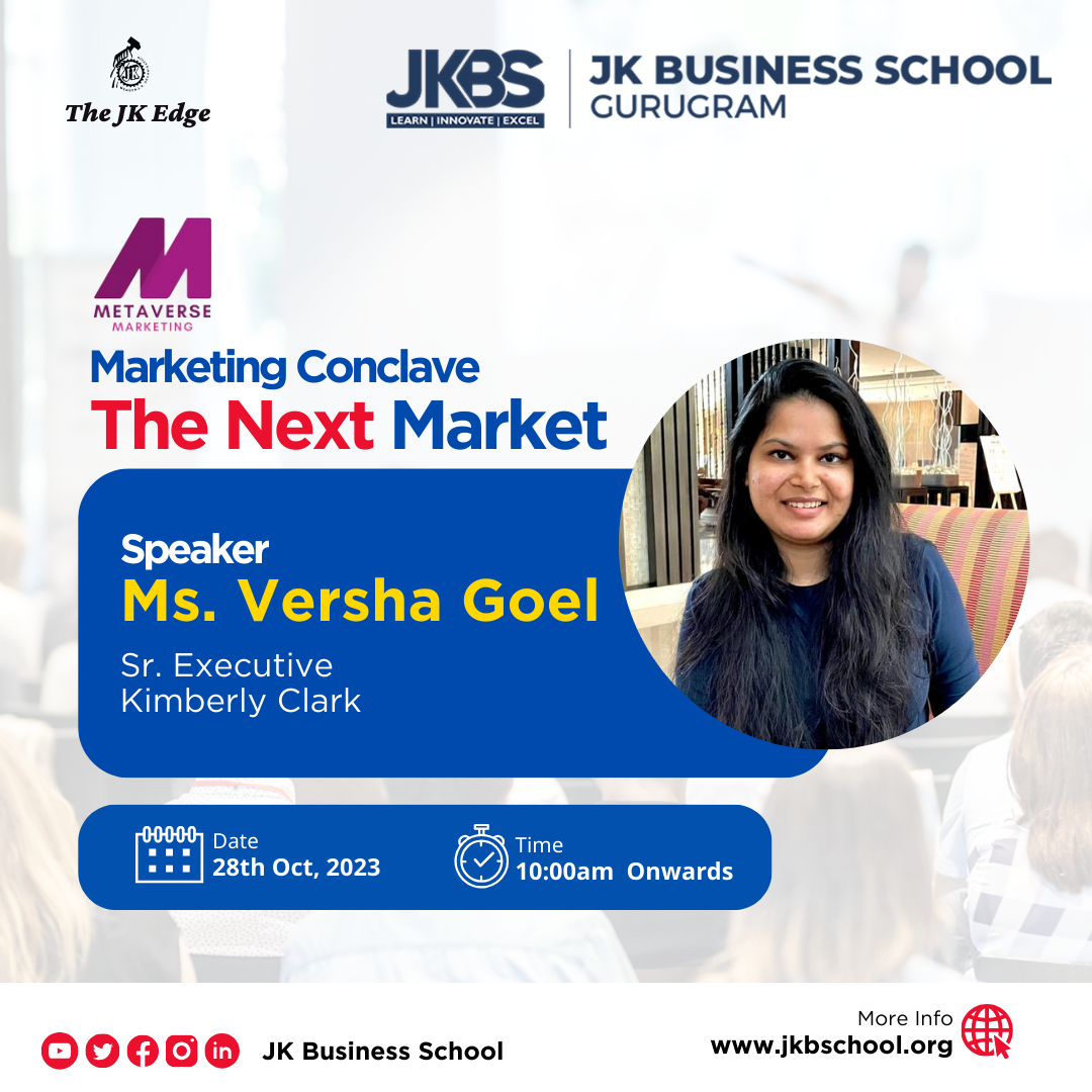 Speaker Announcement: JKBS Marketing Conclave 2023 with Versha Goel