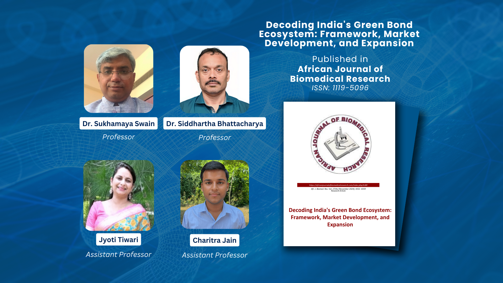 JK Business School Faculty Publishes Research on India’s Green Bond Ecosystem