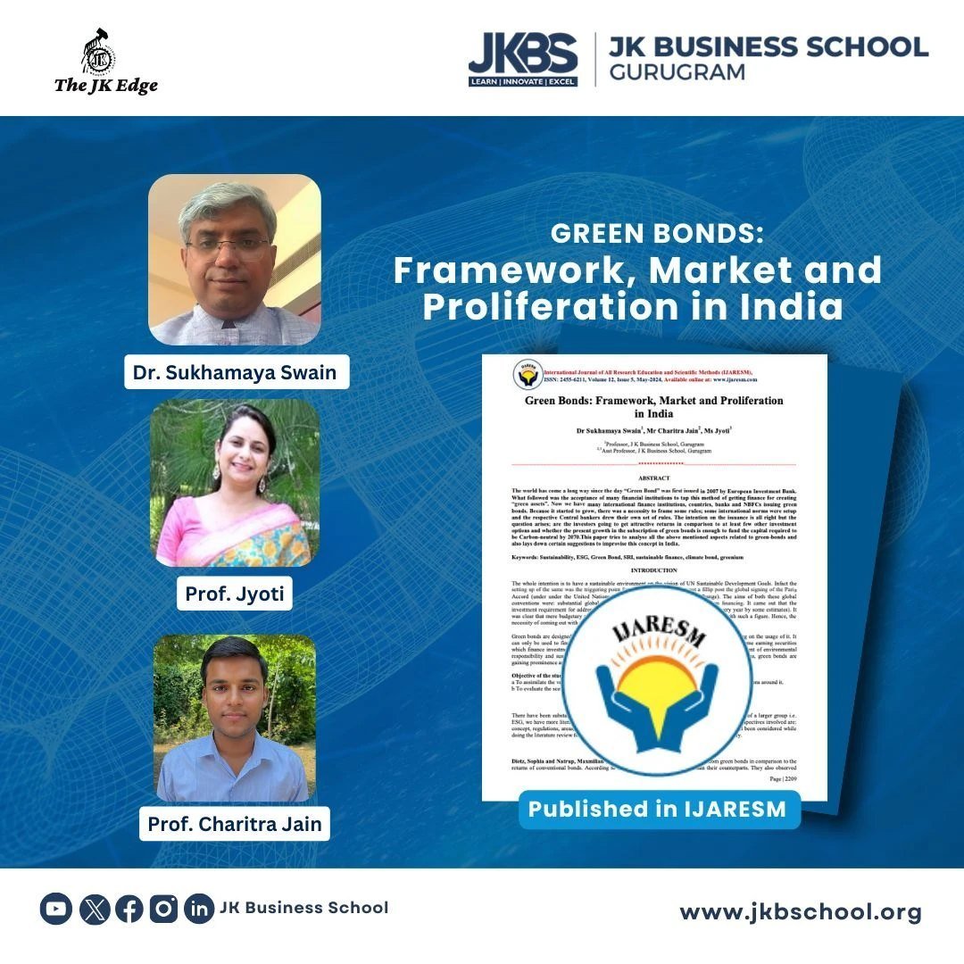 Exploring Green Finance: Faculty Research Featured in IJARESM