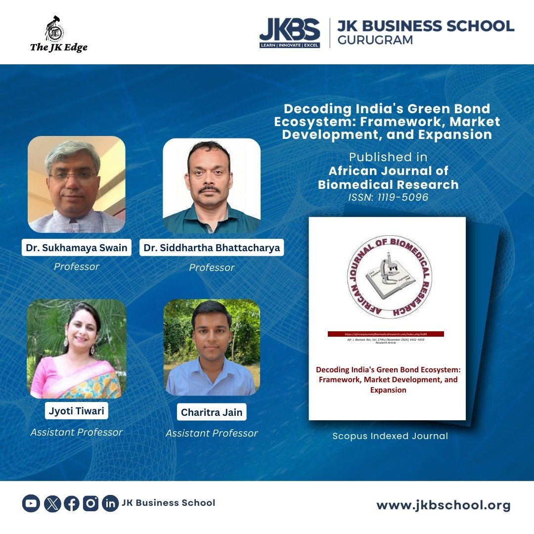 JKBS Faculty Publishes Research on India’s Green Bond Ecosystem