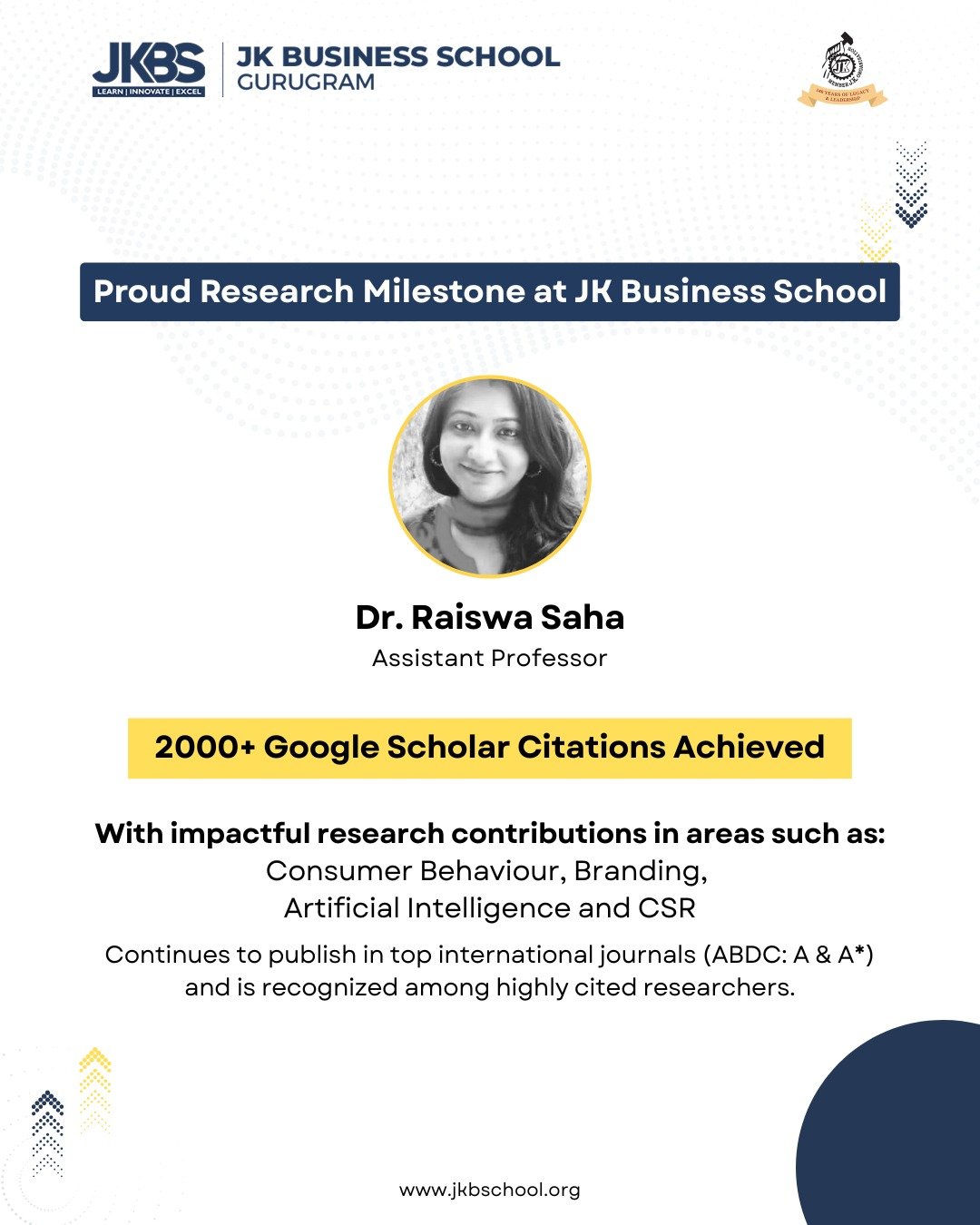 Global Recognition for JKBS Faculty