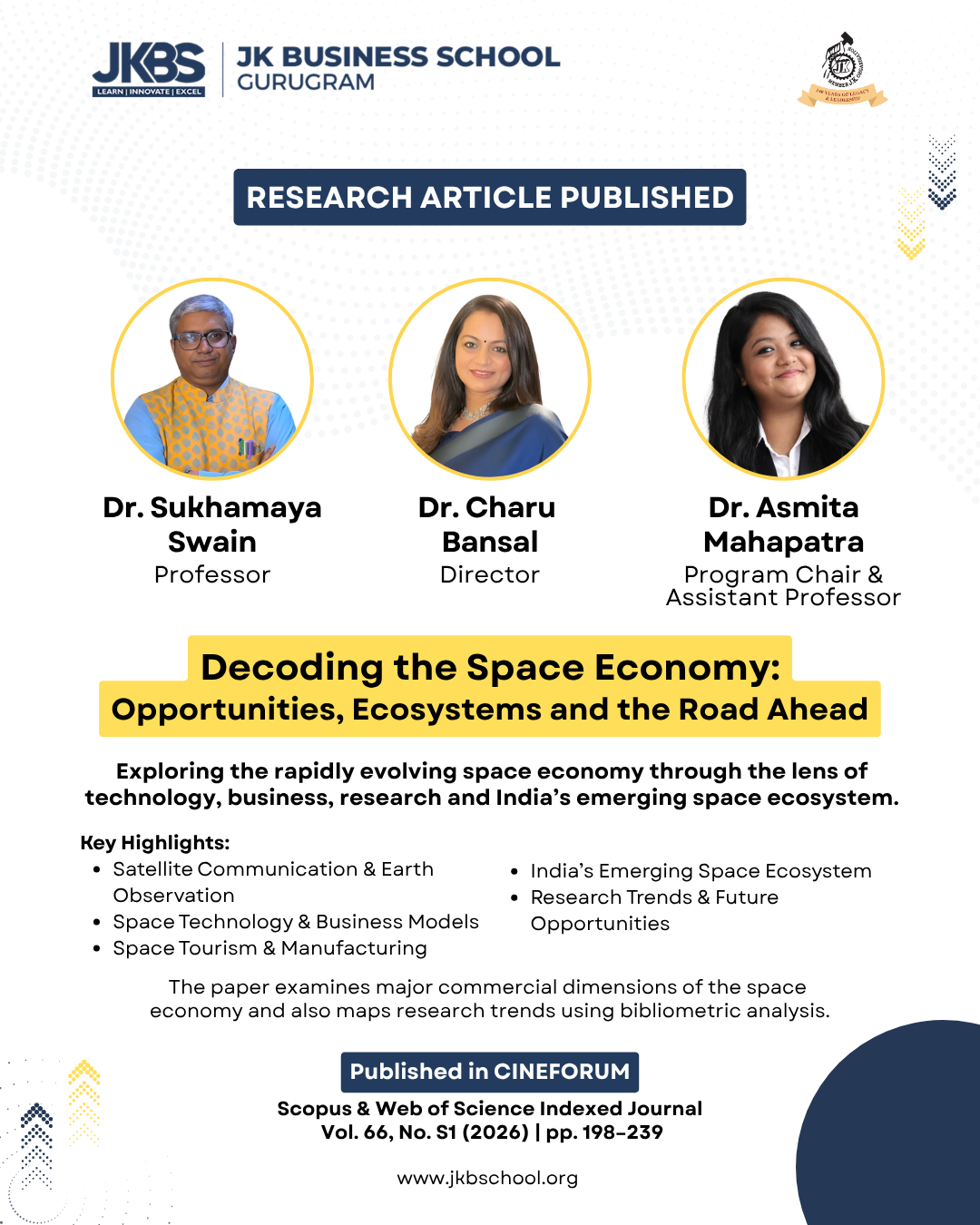 Decoding the Space Economy JKBS Faculty Research Explores Opportunities Ecosystems and the Road Ahead Decoding the Space Economy JKBS Faculty Research Explores Opportunities Ecosystems and the Road Ahead